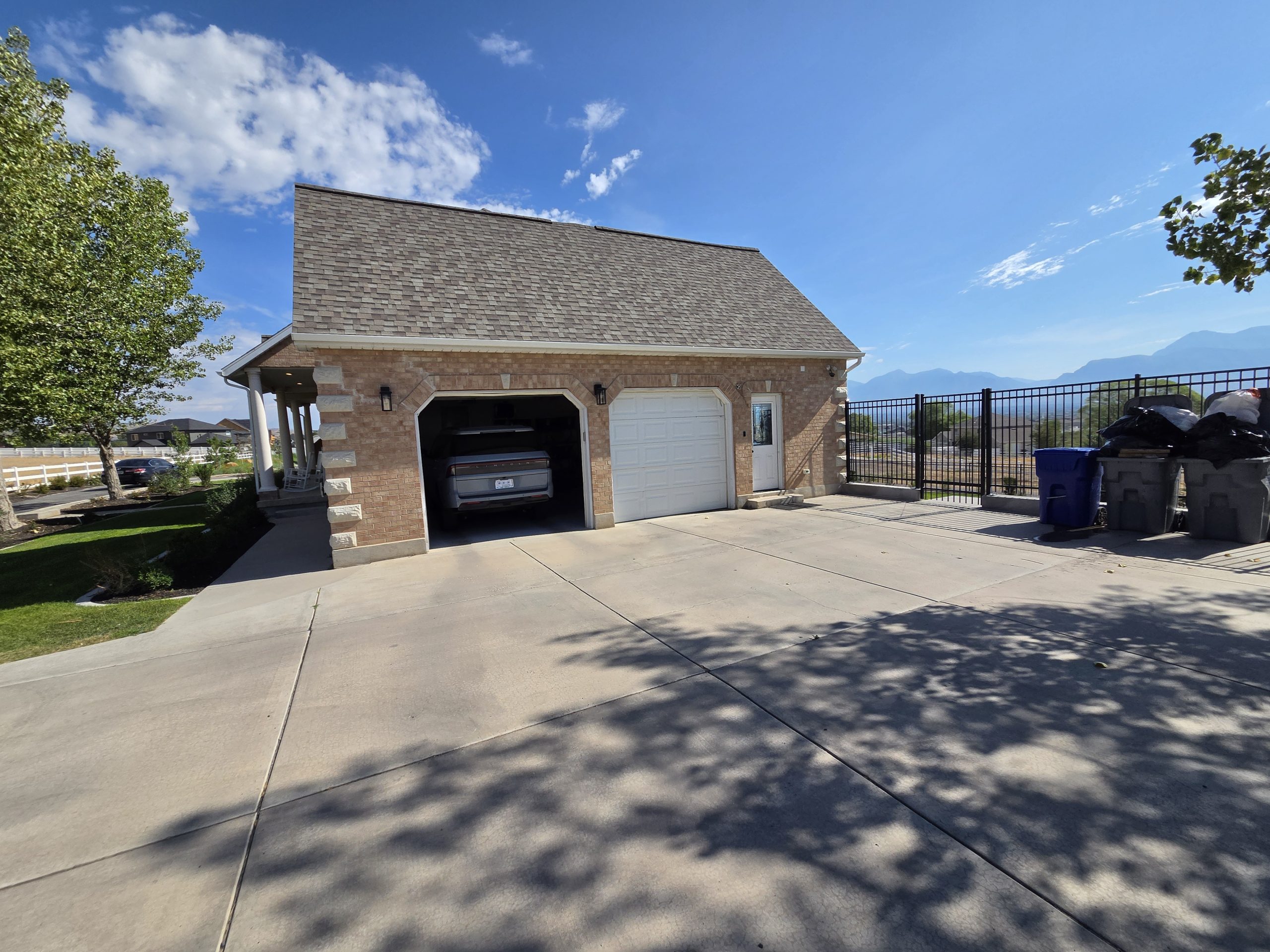 Detached garage on the property