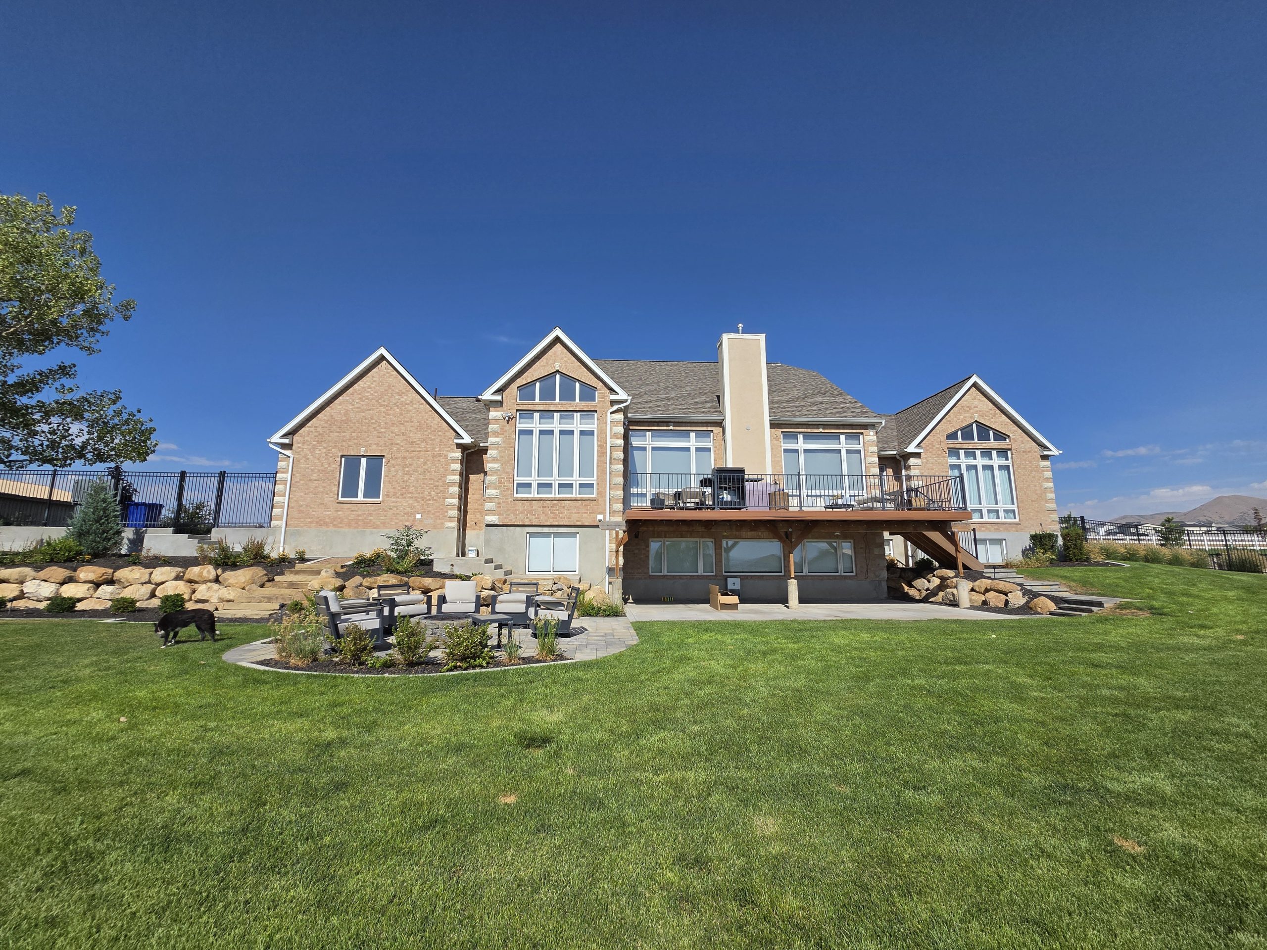 Backyard view of the home