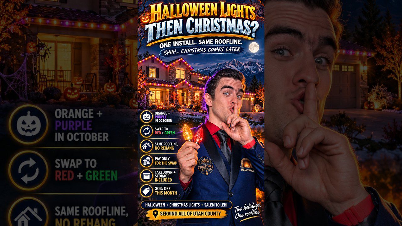 Hang Halloween Lights Once, Switch to Christmas Later? Utah County