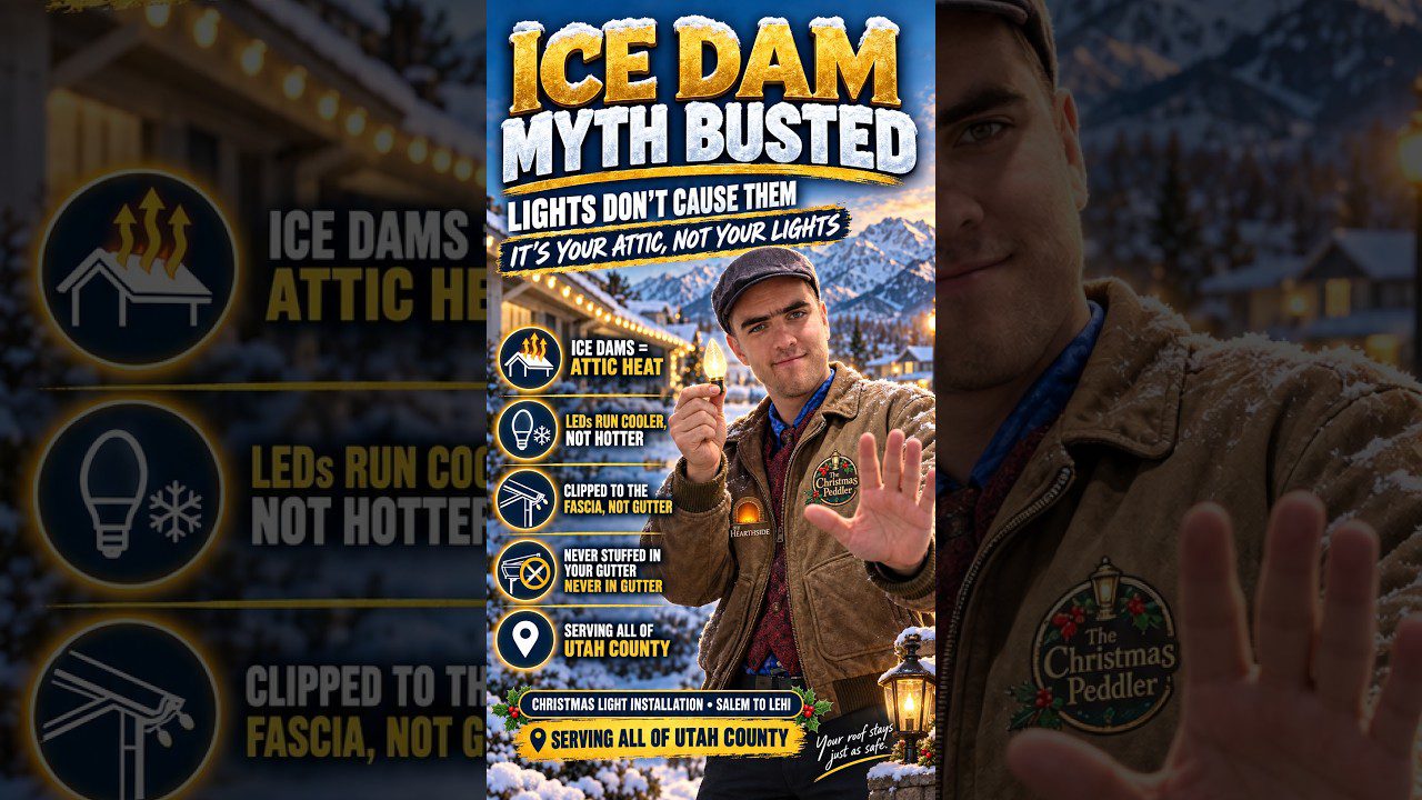 Do Christmas Lights Cause Ice Dams? The Truth for Utah County Roofs