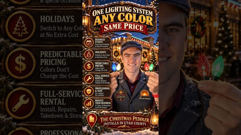 One Light Install, Every Event All Year — Commercial Christmas Lighting in Utah County