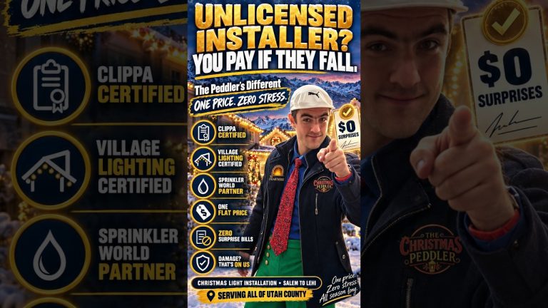 Most Christmas light installers in Utah County aren’t licensed or insured.
