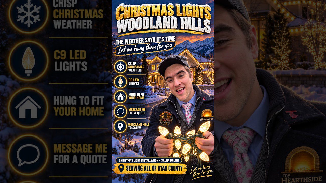 Christmas Lights in Woodland Hills, Utah County: The Weather Says It’s Time