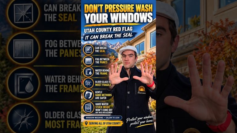 Pressure Washing Your Windows? Utah County Red Flag