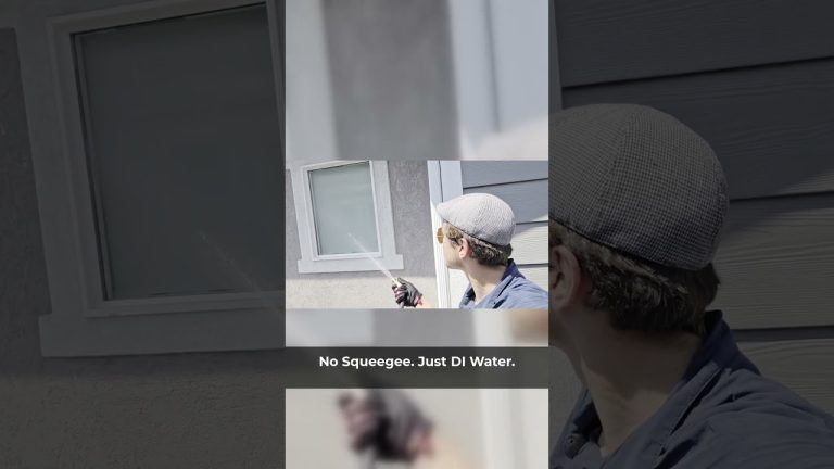 No Squeegee. Just DI Water. (Hose Rinse)